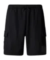 The North Face Cargo Shorts With Elastic Waistband And Side Pockets In Black