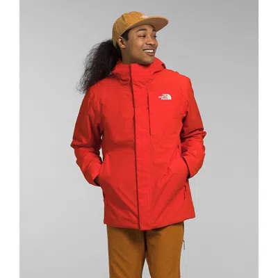 Pre-owned The North Face Carto Nf0a5iwiwu5 Men's Fiery Red Triclimate Hooded Jacket Ncl702