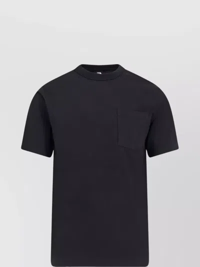 The North Face Casual Cotton T-shirt Logo Pocket In Black