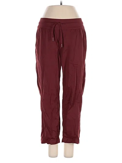 Pre-owned The North Face Casual Pants In Burgundy