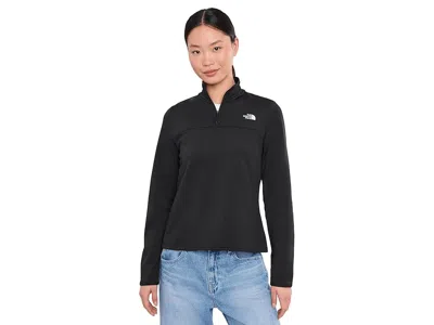 The North Face Cedar Trail Grid Fleece 1/4 Zip Jacket In Black