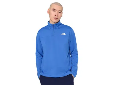 The North Face Cedar Trail Grid Fleece 1/4 Zip Jacket Men's Jacket Active Blue: Lg, Elastane/polyester