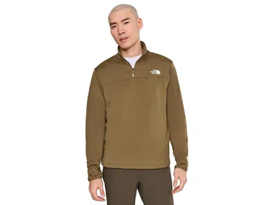 The North Face Cedar Trail Grid Fleece 1/4 Zip Jacket Men's Jacket Caraway Seed: Md, Elastane/polyester In Brown