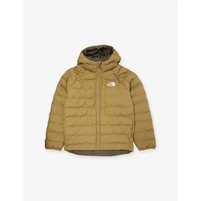 The North Face Kids' Cedar/new Taupe Green Perrito Hooded Reversible Shell Jacket 6-20 Years Xl In Multi