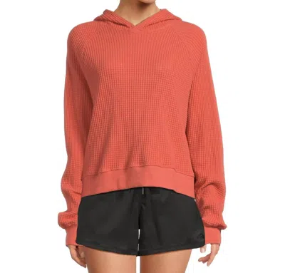 The North Face Chabot Textured Hoodie In Mars Dust In Orange