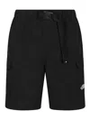 The North Face Cargo Style Shorts Elastic Waistband In Black