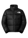 The North Face Nuptse Water Repellent 700 Fill Power Down Short Puffer Jacket In Black