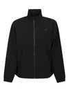The North Face Black Jacket With High Neck And Embossed Logo On The Front In Tech Fabric Stretch Man In Black
