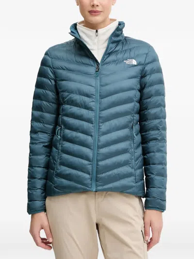 The North Face Chevron Quilted Jacket In Blue