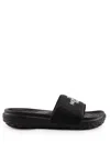 The North Face Never Stop Logo-embossed Textured Slides In Black