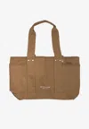 The North Face Circular Logo Canvas Tote Bag In Brown
