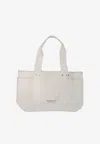 The North Face Circular Logo Canvas Tote Bag In White