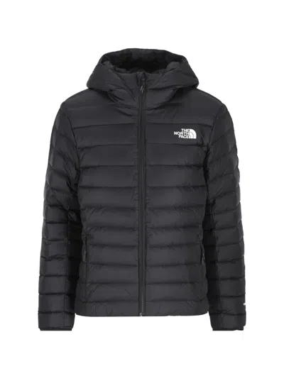 The North Face Classic Down Hooded Jacket In Black