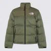 The North Face Insulated Jackets With Adjustable Cuffs And High Collar In Green