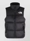 The North Face Collar High Padded Sleeveless Jacket In Black