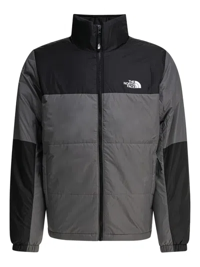 The North Face Colour-blocked Padded Jacket In Black