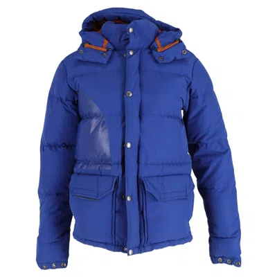 The North Face Comme Des Garçons X  Puffer Coat In Blue Cotton
