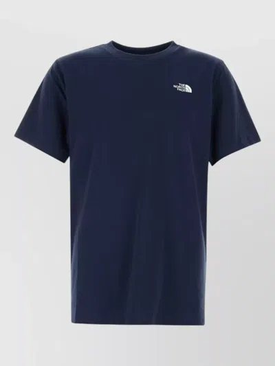 The North Face Cotton Blend Crew Neck Short Sleeve T-shirt In Blue
