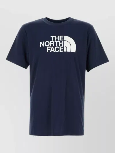 The North Face Cotton Blend Crew Neck T Shirt In Blue