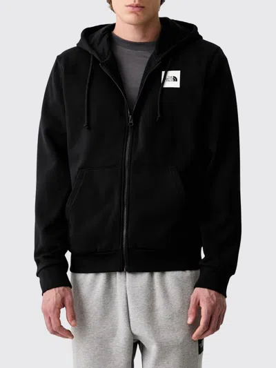 The North Face Cotton Hooded Sweatshirt With Adjustable Drawstring And Zip Closure In Black