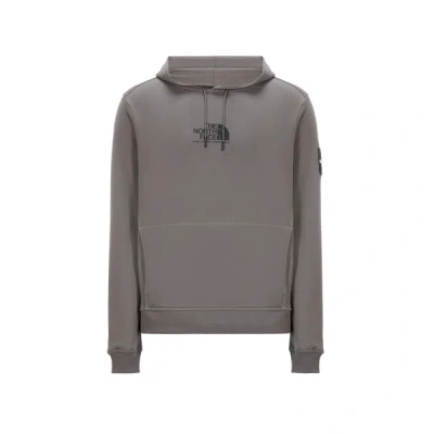 The North Face Logo-print Cotton Hoodie In Grey