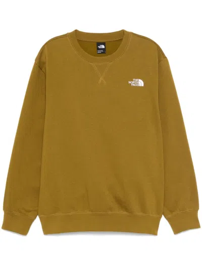 The North Face Crew Neck Cotton Blend Sweatshirt In Brown