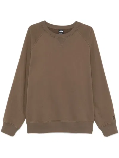 The North Face Cotton Sweatshirt In Brown With Logo To The Rear