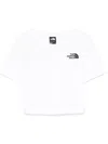 The North Face Womens Cropped Slim-fit Cotton-jersey T-shirt White In White