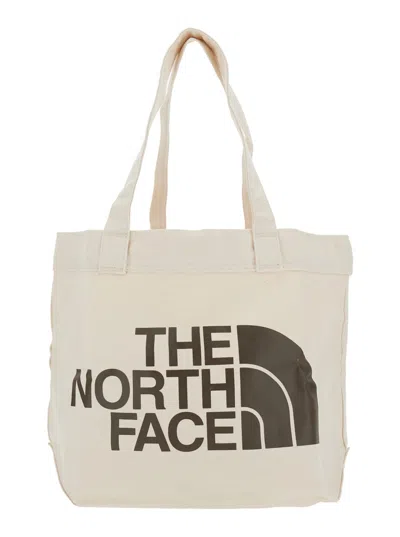 The North Face Cotton Tote In Beige