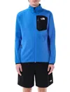 The North Face Crest Mid Layer Fleece Jacket In Blue