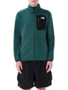 The North Face Crest Mid Layer Fleece Jacket In Green