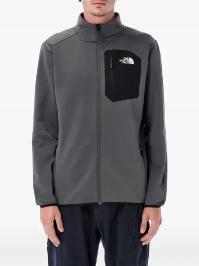 The North Face Crest Full-zip Fleece Jacket In Gray