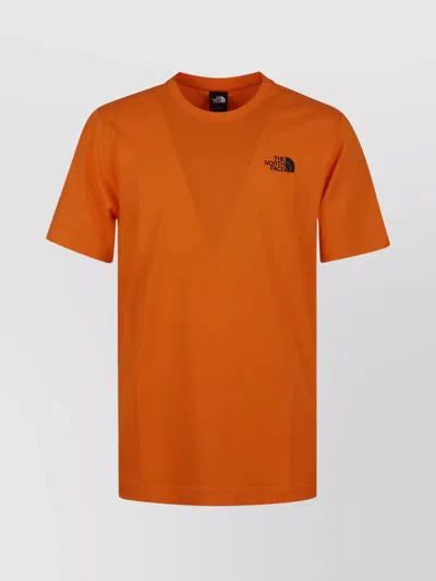 The North Face Crew Neck Graphic Print T-shirt In Orange