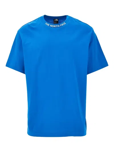 The North Face Crew-neck Logo T-shirt In Blue