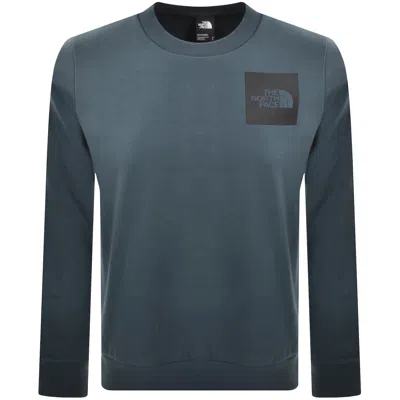 The North Face Crew Neck Sweatshirt Green In Blue