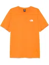 The North Face Crew Neck T-shirt In Orange With Logo In Orange
