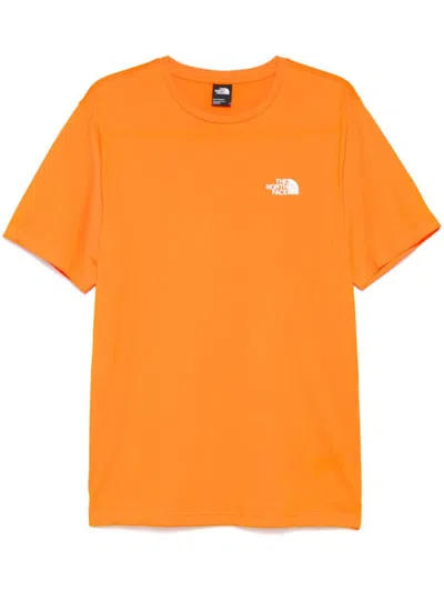 The North Face Crew Neck T-shirt In Orange With Logo