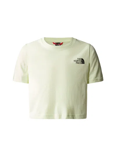 The North Face Crop Simple Dome Tee In Green