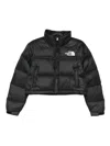 The North Face Nuptse Short Down Jacket Woman Black In Black