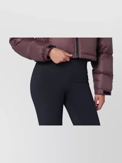 The North Face Cropped Puffer Jacket High Collar In Brown