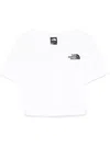 The North Face Womens Cropped Slim-fit Cotton-jersey T-shirt White In White