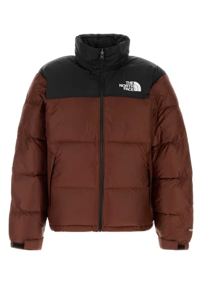 The North Face Dark Brown Color Block Jacket In Multi