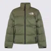 The North Face Insulated Jackets With Adjustable Cuffs And High Collar In Green