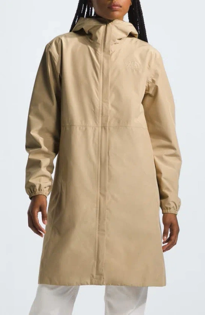 The North Face Daybreak Water Repellent Hooded Jacket In Khaki Stone