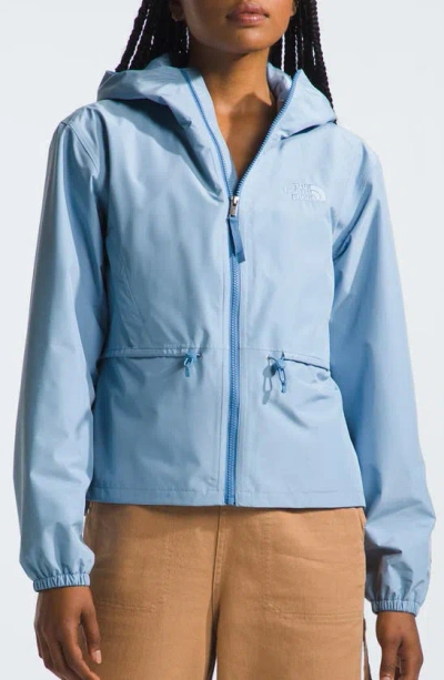 The North Face Daybreak Water Repellent Hooded Jacket In Steel Blue