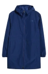 The North Face Daybreak Water Repellent Mid Rain Parka In Estate Blue