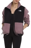 The North Face Denali Recycled Polyester Fleece Jacket In Fawn Grey/tnf Black