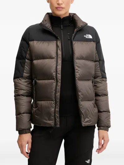 The North Face Diablo Down 2.0 Panelled Puffer Jacket In Brown