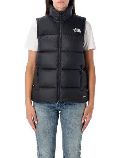 The North Face Zipped Down Vest Jacket In Black Nylon