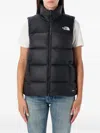 The North Face Sleeveless Puffer Vest High Collar In Black